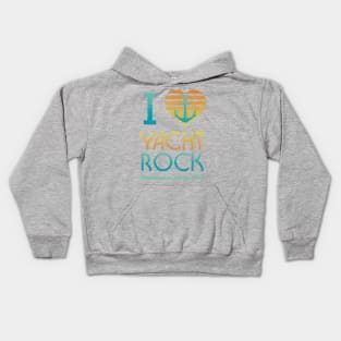 I Heart Yacht Rock Drinking design Maritime = Party Time Kids Hoodie